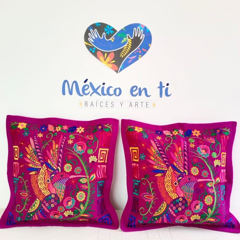 Funda para cojín colibrí